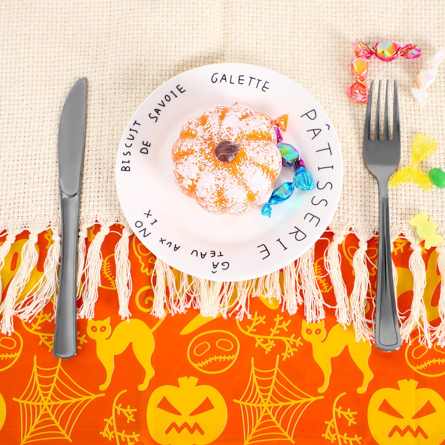Super Deal Product 6 Pieces Halloween Table Cover Halloween Plastic Tablecloth Pumpkin Cobweb Spider Pattern Table Cover for Halloween Party Decoration Supplies (Spiderweb, Pumpkin, Ghost, Skull Design) Black Friday - 40% OFF 6 Pieces Halloween Table Cover Halloween Plastic Tablecloth Pumpkin Cobweb Spider Pattern Table Cover for Halloween Party Decoration Supplies (Spiderweb, Pumpkin, Ghost, Skull Design)