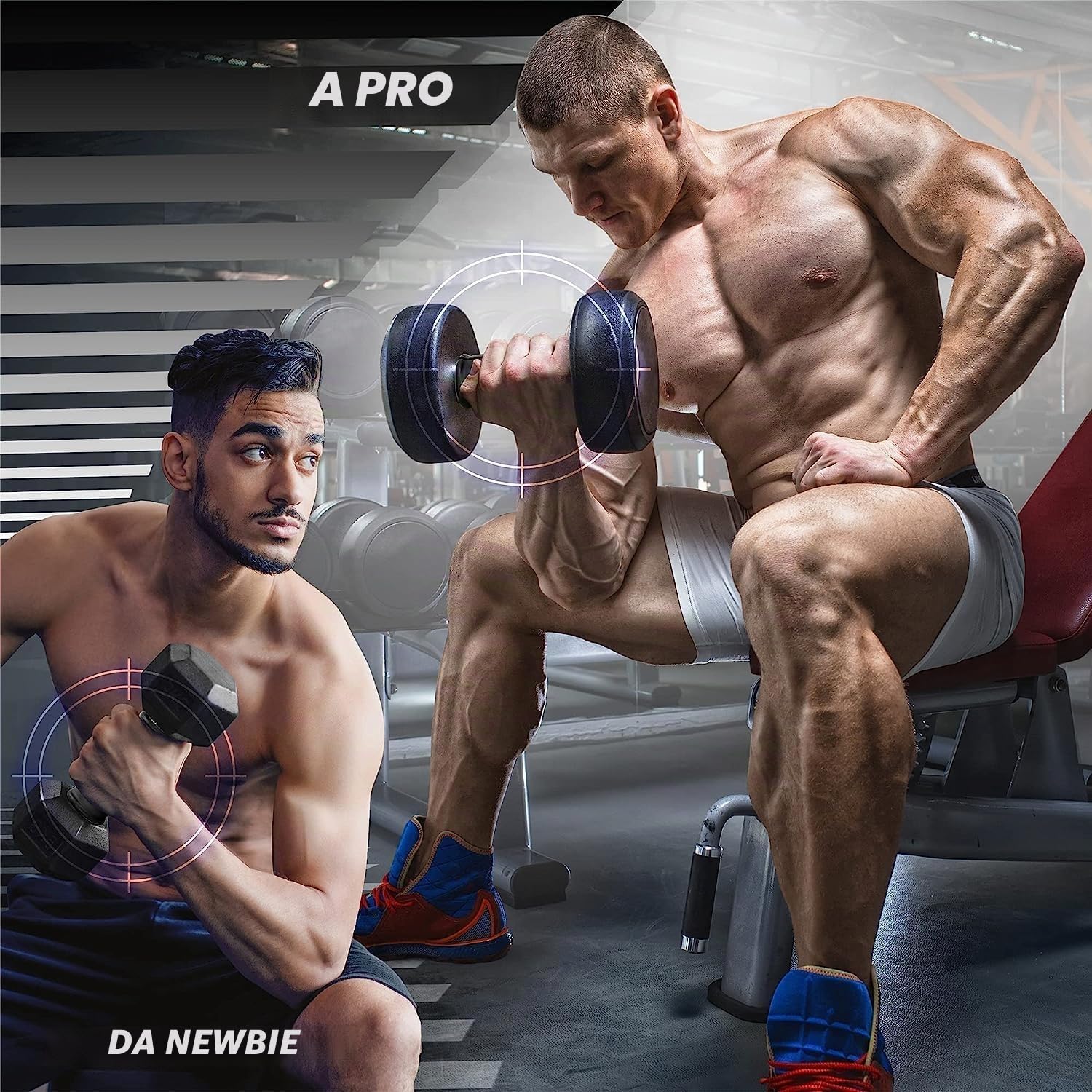 Yes4All Grip per Bilancieri e Manubri ( Diametro esterno 5,6cm) - Impugnatura Spessa per Allenamento di Bicipiti, Tricipiti e Braccia