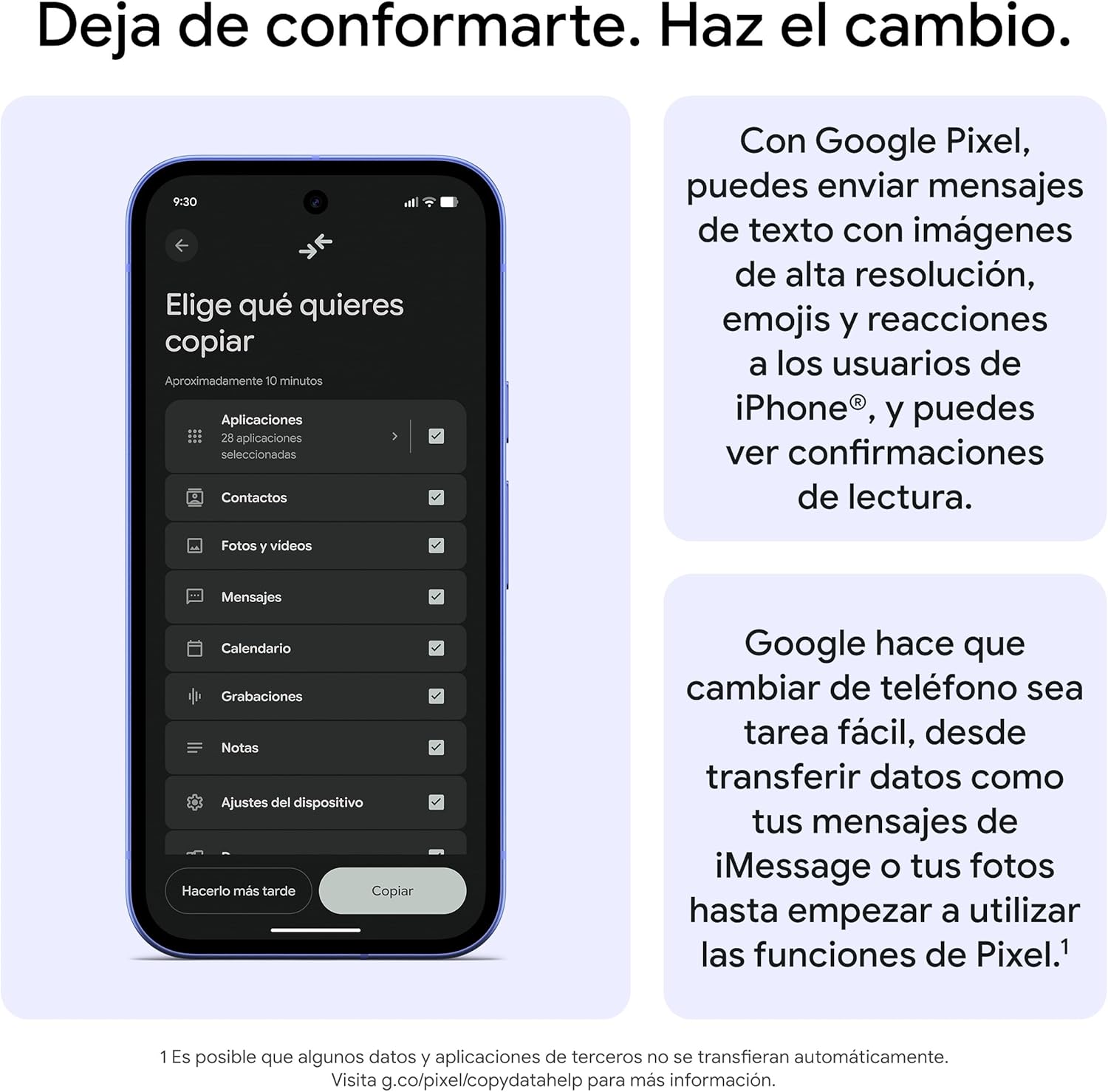 Google Pixel 10a – 7 años de Pixel Drops, más de 30 Horas de batería, Asistente de Cámara, Gemini Live – Obsidiana, 128GB + Funda de Pixel 10a – Fabricada con plástico Reciclado – Gris Niebla 8