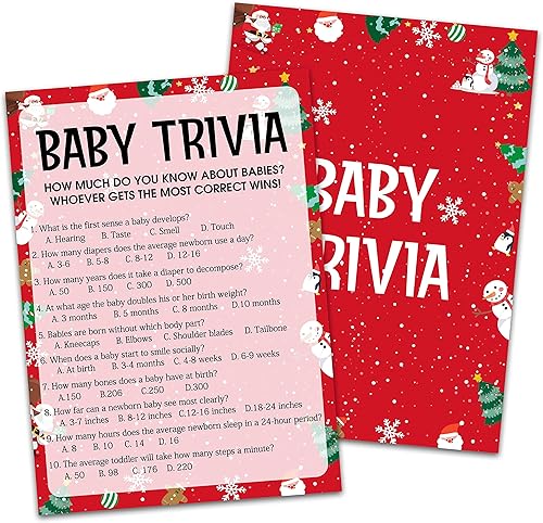 Miniatura 7 de Tarjetas de juego para baby shower, juego de Find Who Dad or Mom, juegos de fiesta de Navidad, juego de 30 (Chris007)