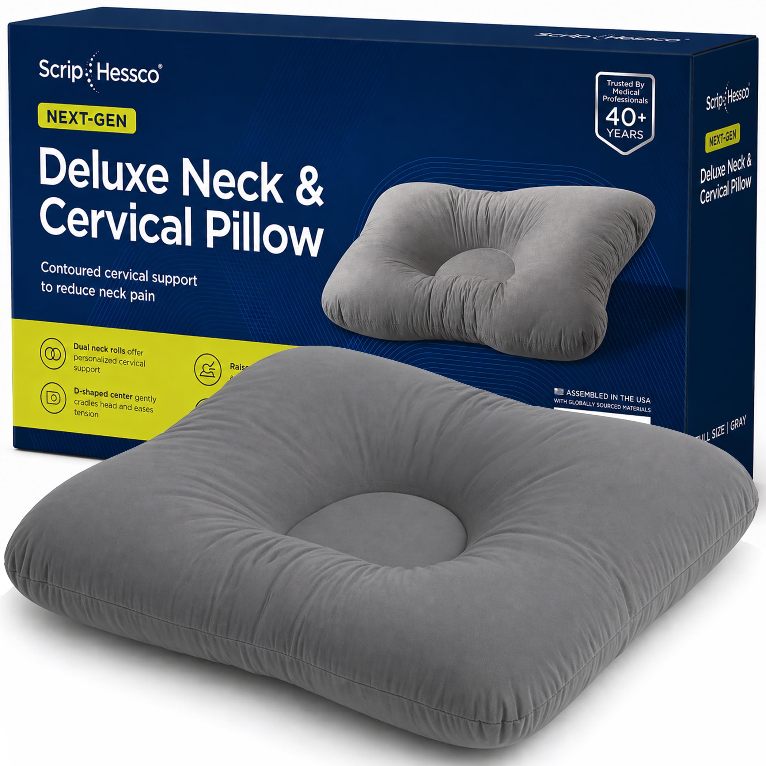 Amazon.com: ScripHessco Next-GEN Deluxe Neck & Cervical Pillow