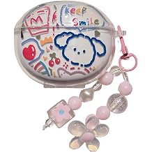 Lovely Colorful Paint Pattern Case for Oppo Enco R3, Headphone Earphone Case Cover with Pendant Accessories