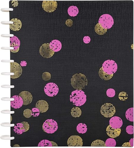 Vista 93 de Talia - Agenda personalizable con aros, (Fireworks Deep Lake, con discos Deep Lake, tamaño mediano (7.5 x 9.75 pulgadas).