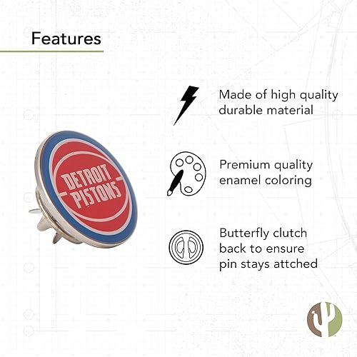 Vista 44 de Desert Cactus NBA Lapel Pin National Basketball Association Eastern Team Decorative Collectible Accessory Enamel Metal