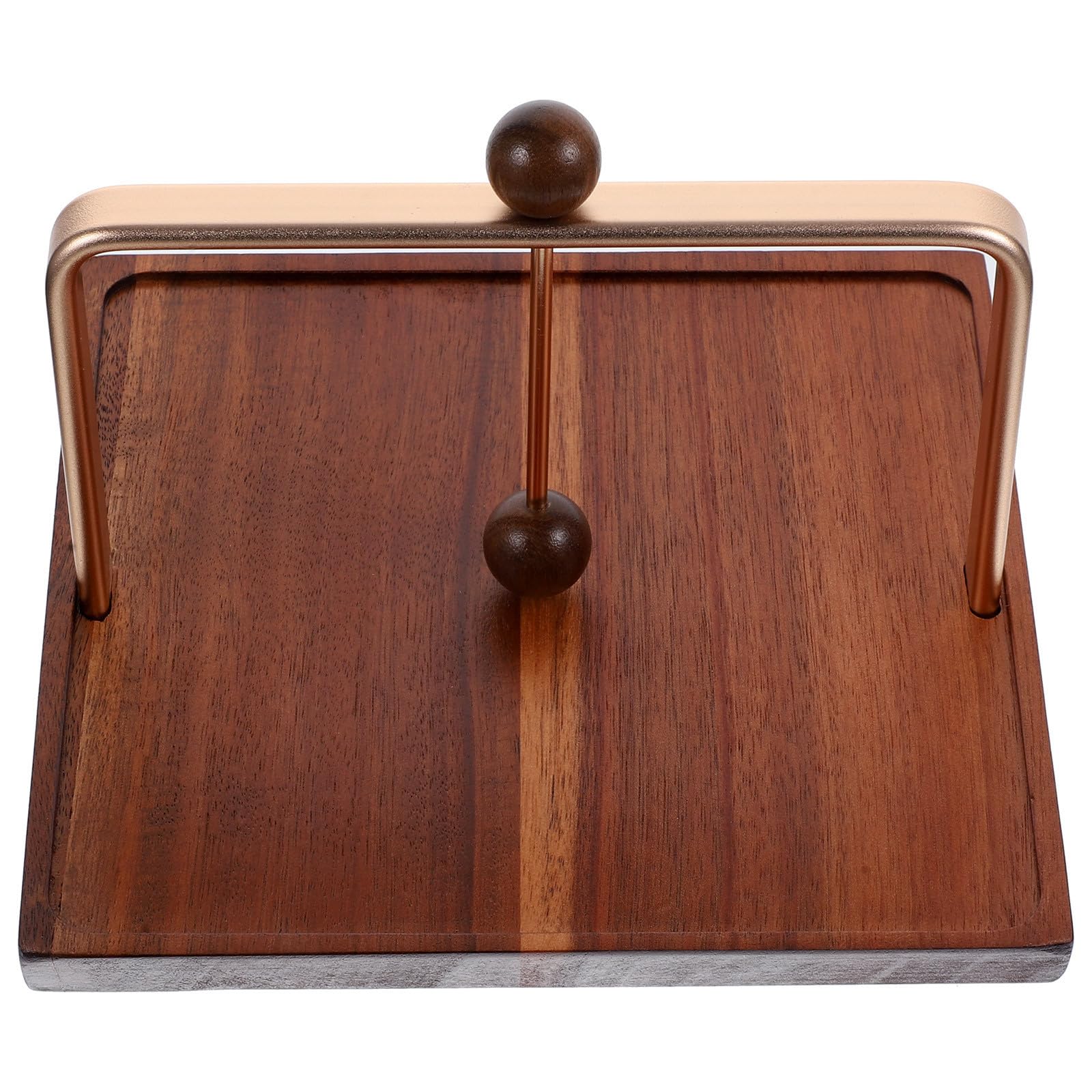 Dispensador de Servilletas de Madera y Metal Marrón para Cocina | Gran Capacidad, Estable y Seguro de Usar, Bordes Suaves y Superficie Lisa, para Hogares y Cafés