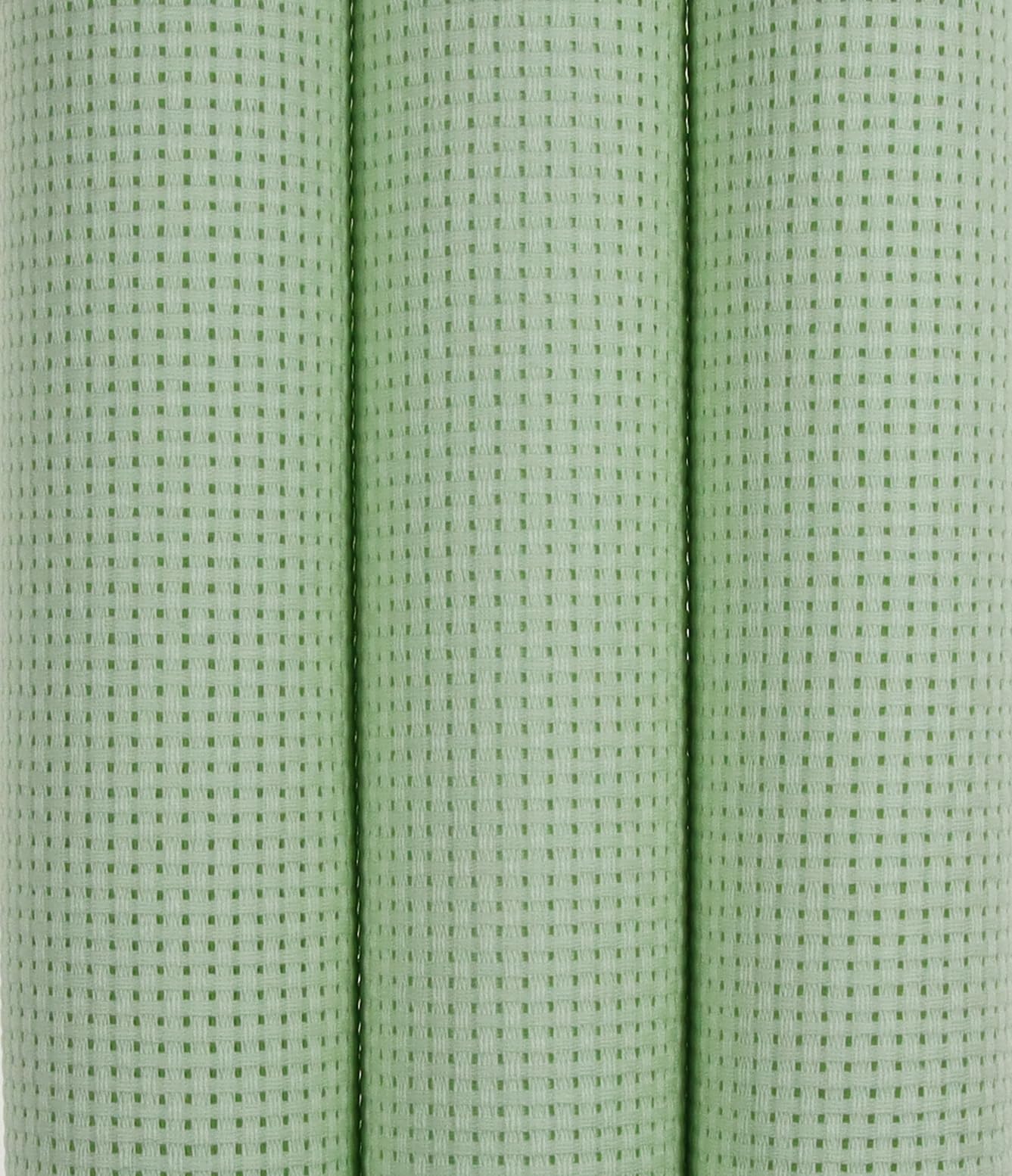 KCS 3 pc of 15" x 18"(38cmx45cm) Counted Cross Stitch Cotton Aida Cloth Needlework Rolled Fabric Box,11CT,Light Green