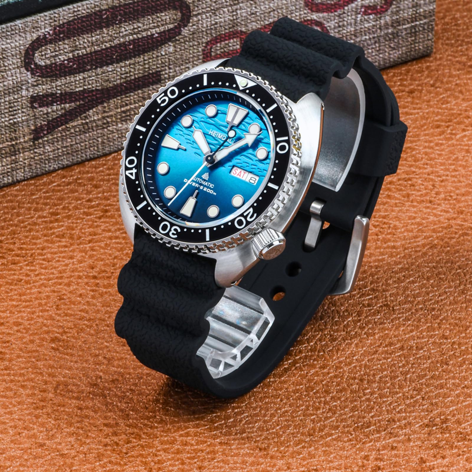 TACTICAL FROG Orologio automatico da uomo Heimdallr 44mm, in acciaio inossidabile, quadrante blu, cristallo zaffiro, movimento NH36A, orologio da immersione per uomo, nuovo