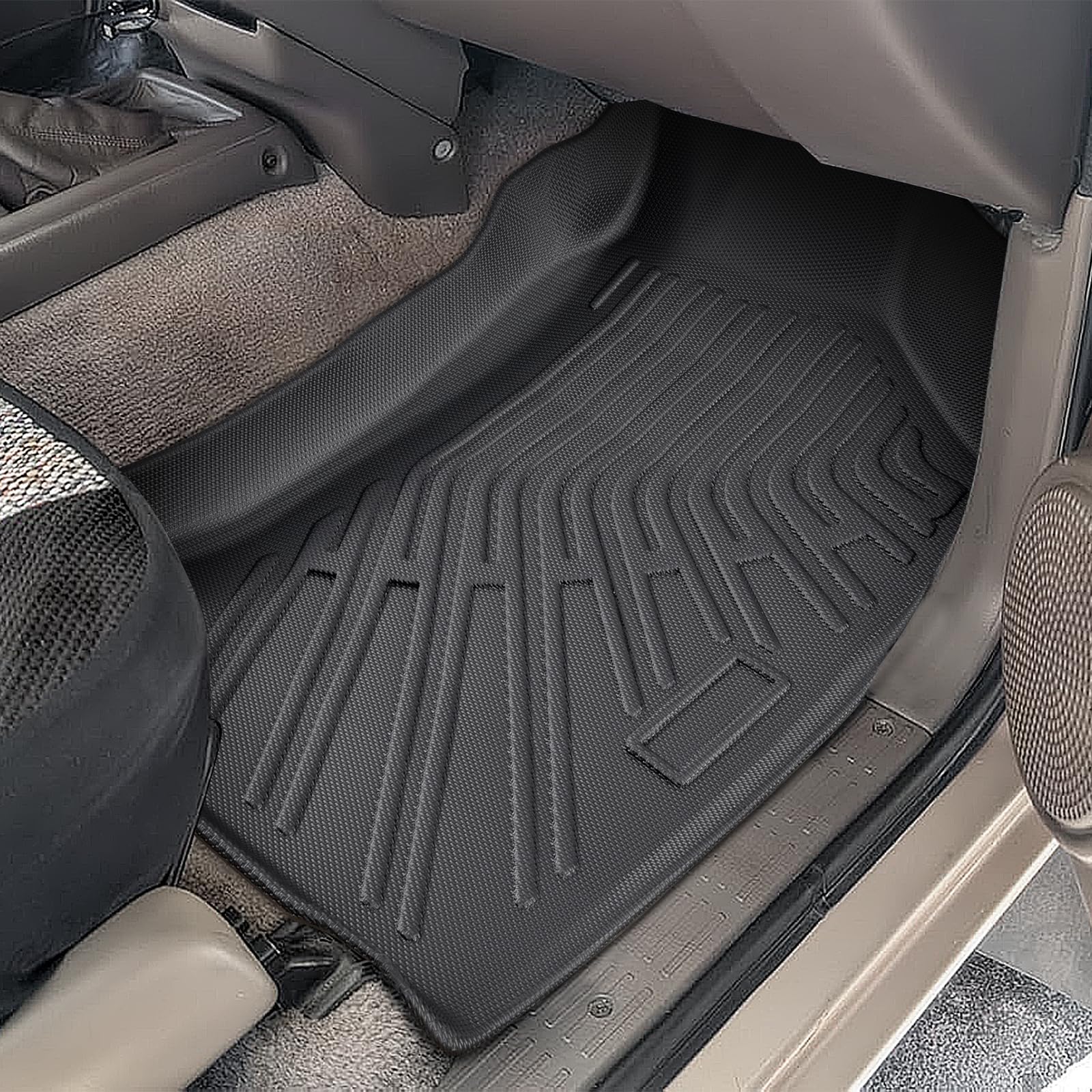 COTAZA Car Floor Mats for Toyota Tacoma 1995 2004 Not Fit Double Cab All Weather Custom Fit Heavy — view 3