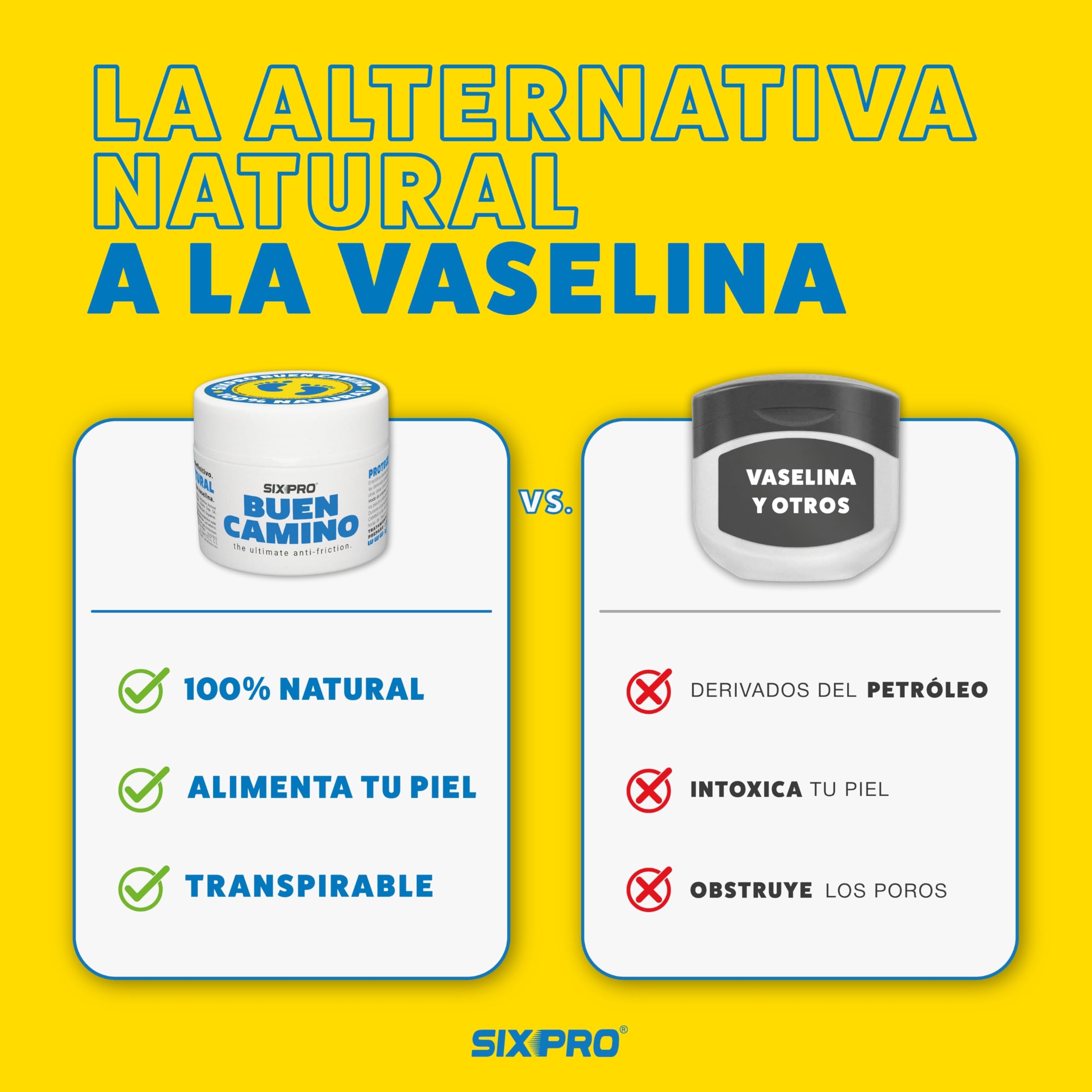 BUEN CAMINO 50ml Crema Antifricción Natural para Peregrinos Previene Ampollas y Rozaduras en Pies
