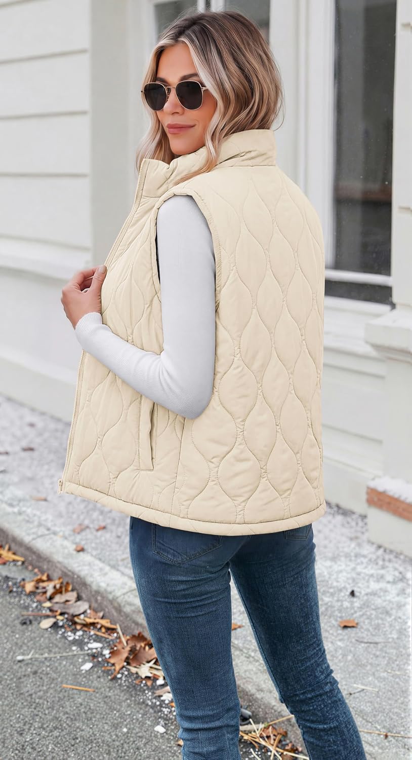 Zeagoo Womens Puffer Vest Lightweight Quilted Coat Sleeveless Jackets image 5