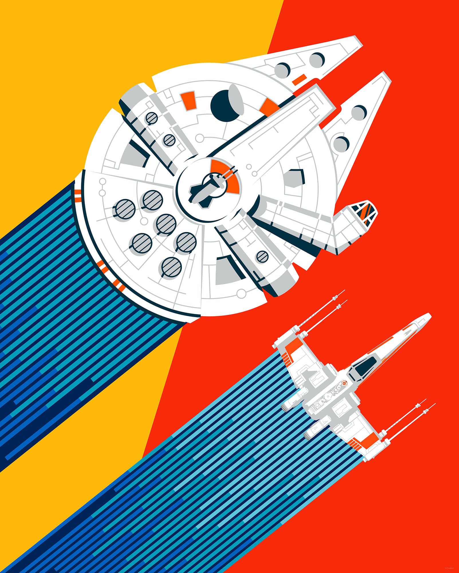 Komar Non-Woven Photo Wallpaper Star Wars Wingman Back to 70's Size 200 x 250 cm Children's Bedroom Wallpaper Children's Wallpaper - Image 2
