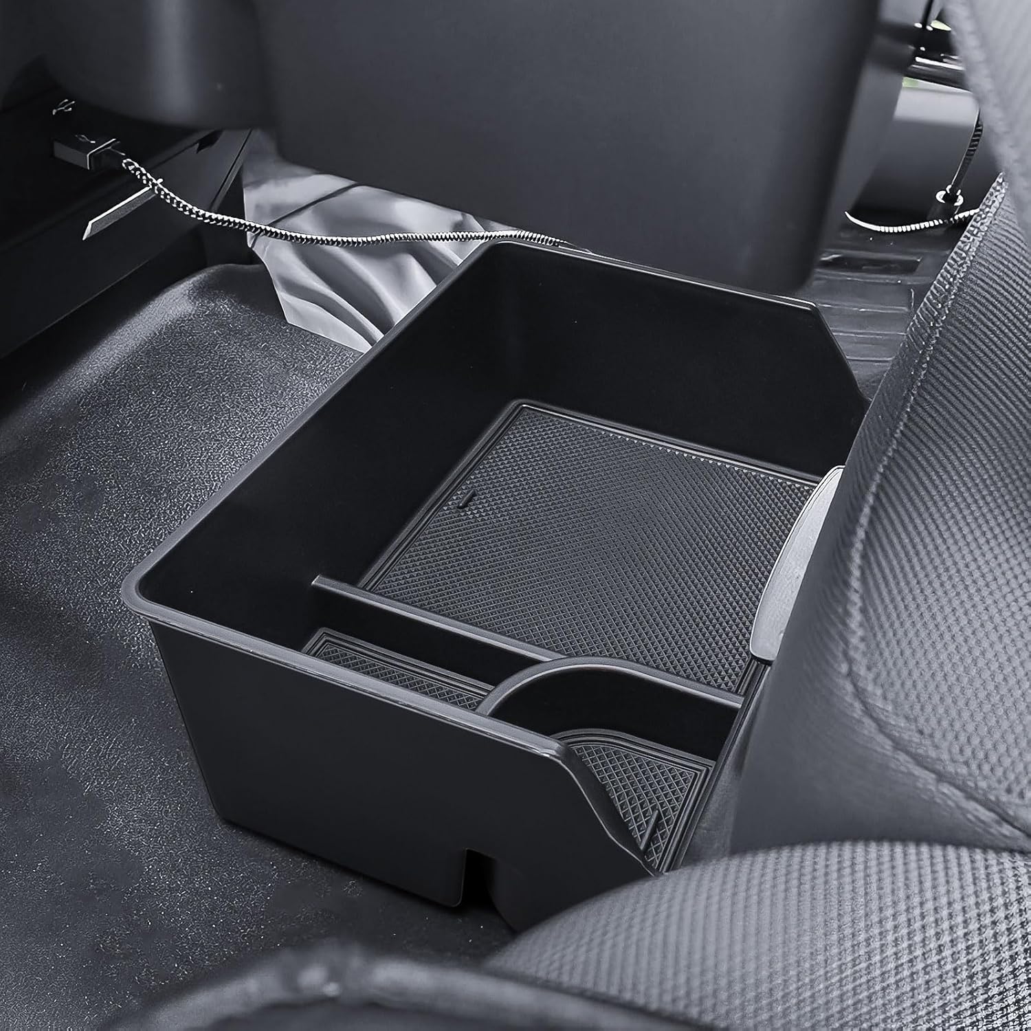 HGWEI Underseat Storage Organizer Compatible with 2015-2026 Ford F150 and 2017-2026 F250 F350 F450 Accessories - Front Console Center with 40/20/40 Jump Seat Cup Holder Replacement Tray