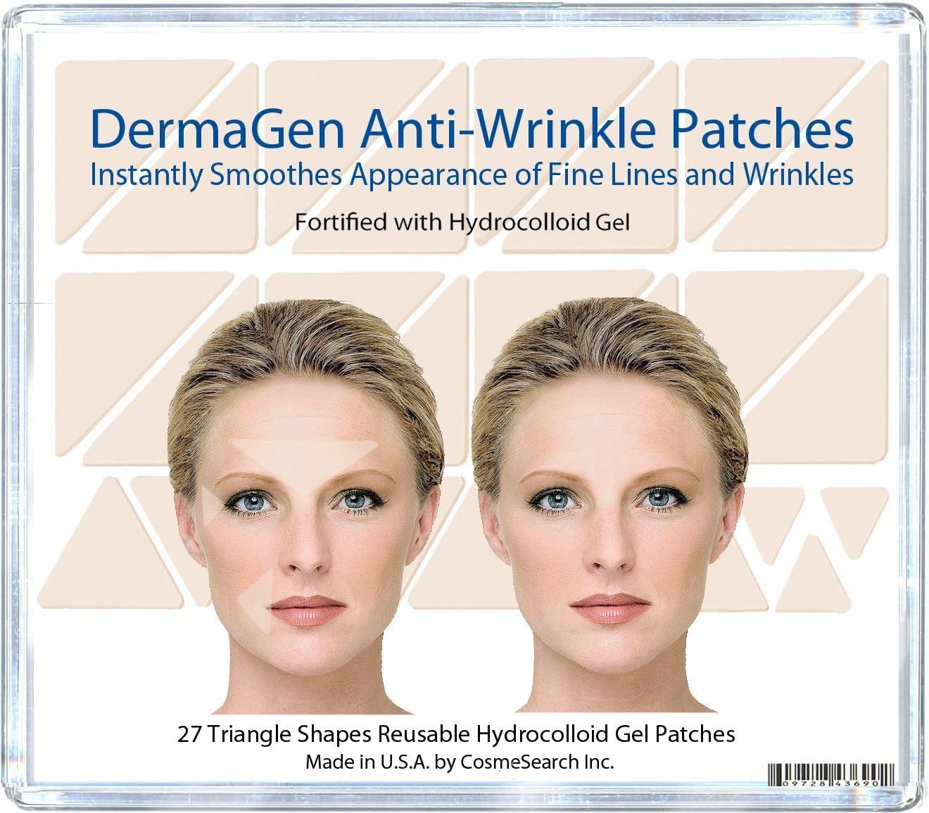 DermaGen Anti-Wrinkle Patches with Hydrocolloid Gel (Triangle)