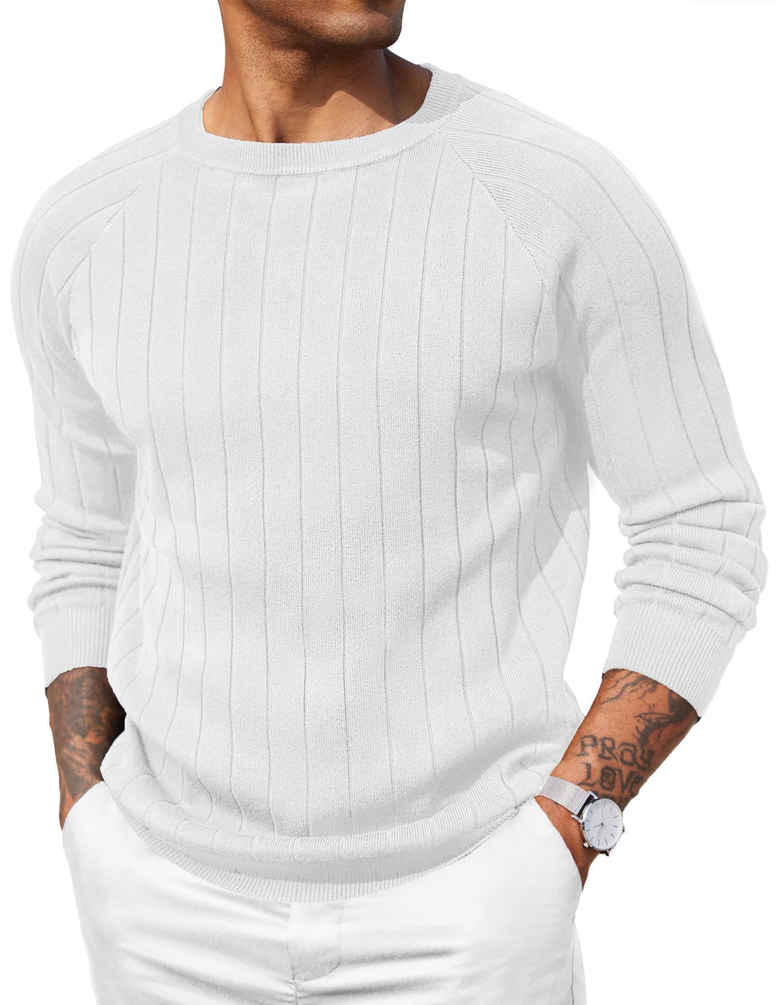 COOFANDY Mens Crewneck Pullover Sweater Business Casual Knit Sweater