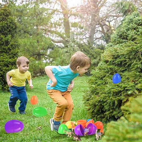 Vista 6 de Relleno de cesta de Pascua para niños, 12 piezas de huevos de Pascua rellenos con juguetes, cestas de Pascua para niños, regalos de Pascua