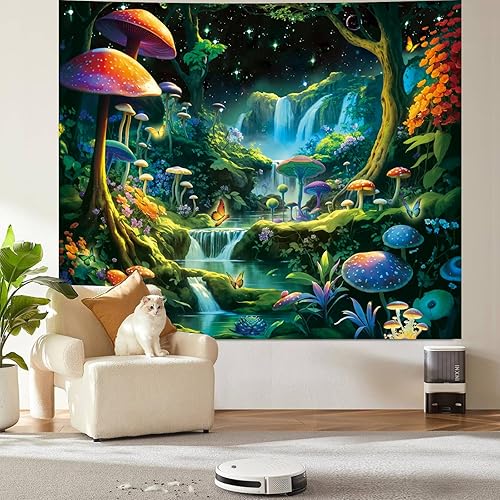 Miniatura 4 de Tapiz decorativo de pared de guepardo para dormitorio de hombres y chicos, genial estampado de animales salvajes, divertidos tapices para colgar en