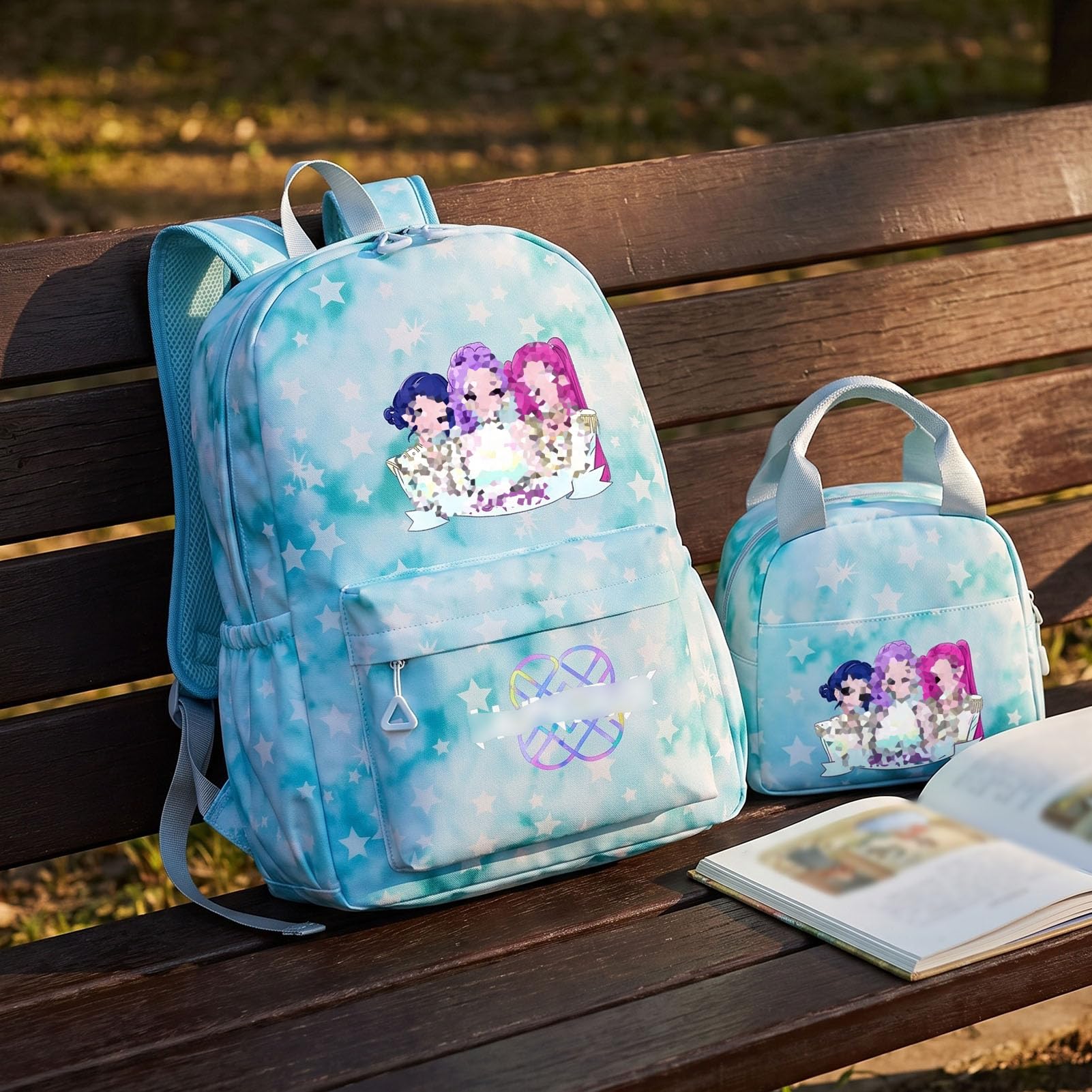 Borsa Kpop, set scuola ragazza con astuccio e borsa per il pranzo