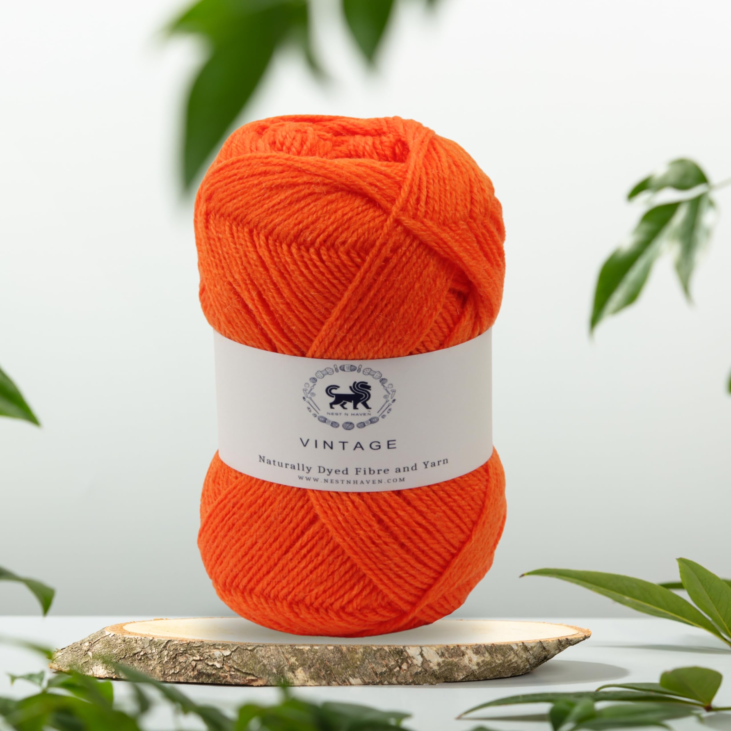 Vintage Wool Yarn - Orange - 100gms -6 Vintage Wool Yarn - Orange - 100gms -6