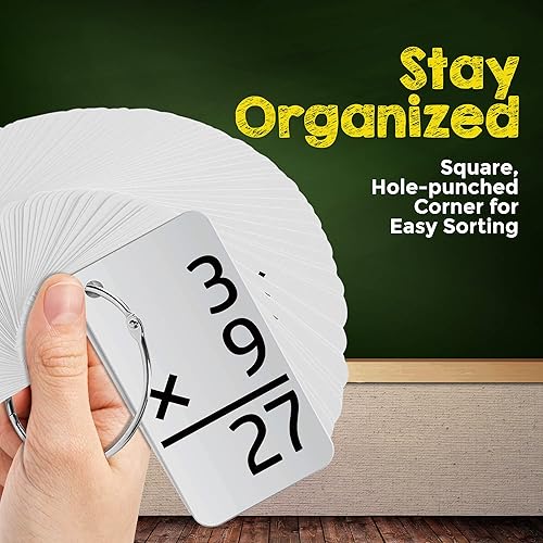 Miniatura 4 de Tarjetas de multiplicación Star Right, 0-12(169 tarjetas) con 2 anillos