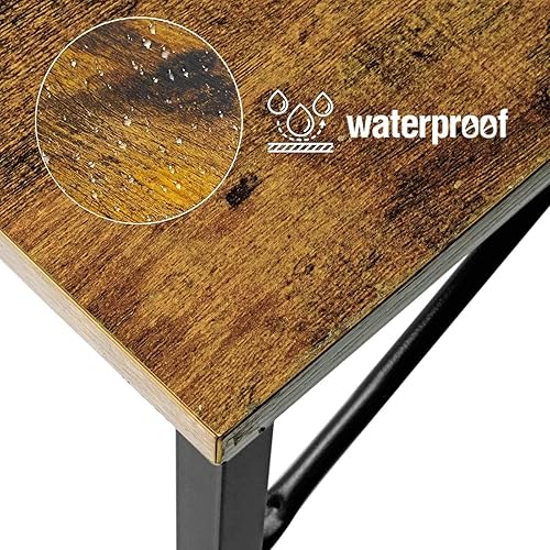 Miniatura 12 de Lufeiya Escritorio pequeño para espacios pequeños, escritorio de estudio de 32 pulgadas para dormitorio, mesa auxiliar simple y moderna para