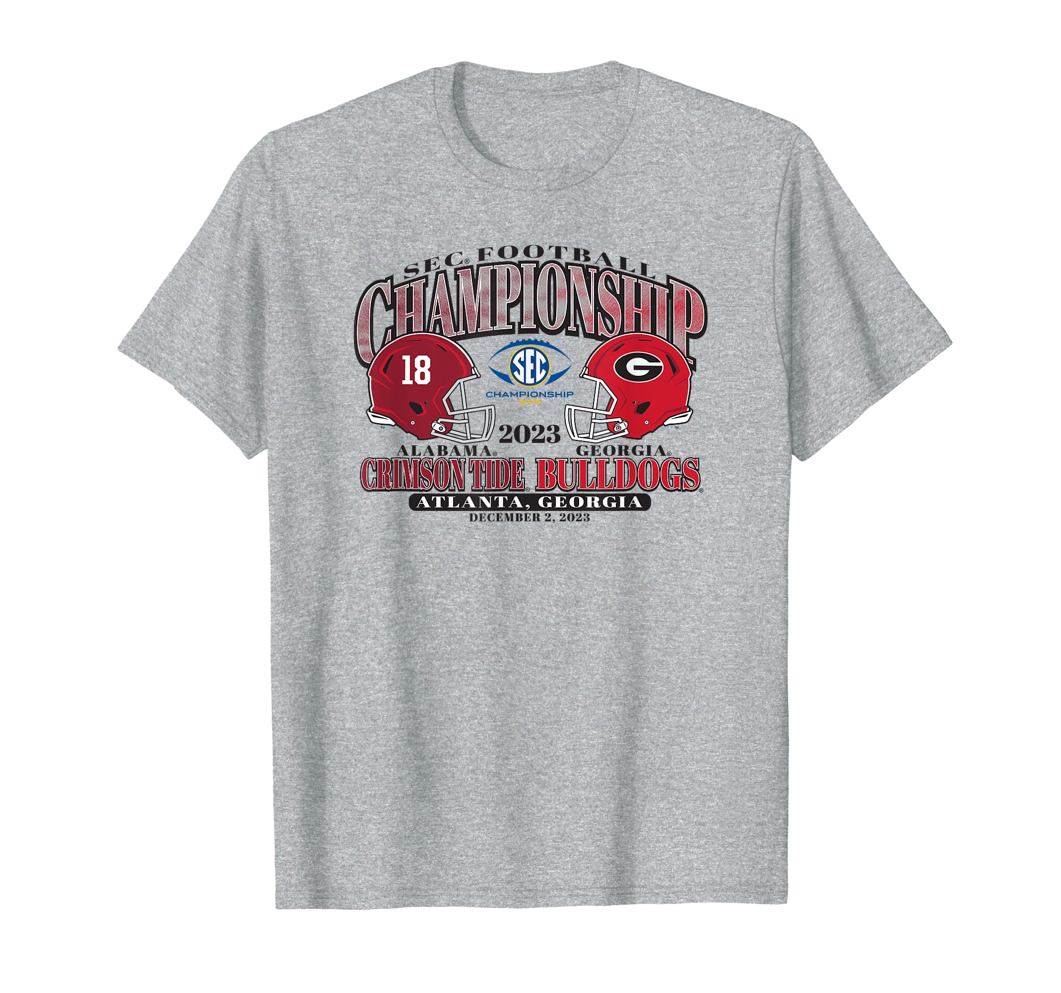 SEC Championship 2023 Alabama v Georgia Football Gray T-Shirt