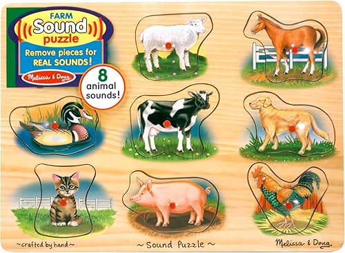 Miniatura 6 de Rompecabezas de granja con sonido de Melissa  Doug rompecabezas Farm Sound Puzzle Multicolor