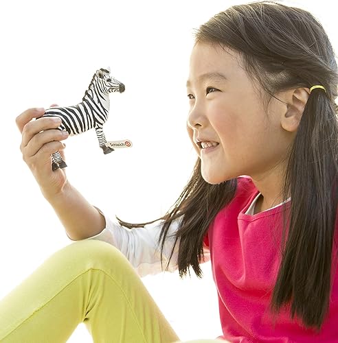 Miniatura 2 de Schleich Wild Life, figura de animal, juguetes de animales para niños y niñas de 3 a 8 años, potro cebra, a partir de 3 años