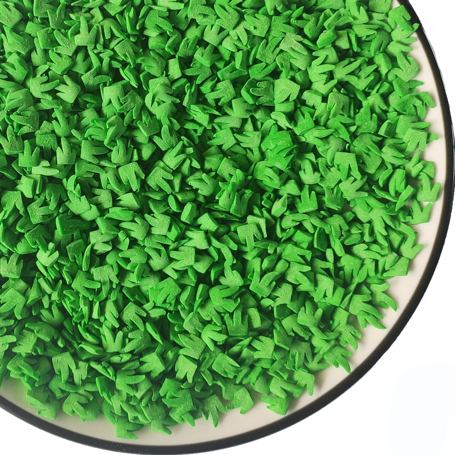 Edible Sugar Green Grass Sprinkles Football Field Cake Cupcake Toppers Cookie Decorations Sweet Dessert Sprinkle for Easter Cake Decorating St.