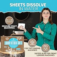 Vista 8 de Potenciadores de aroma para lavadora, aroma de limón silvestre y hojas de detergente para ropa sin perfume, 100 cargas