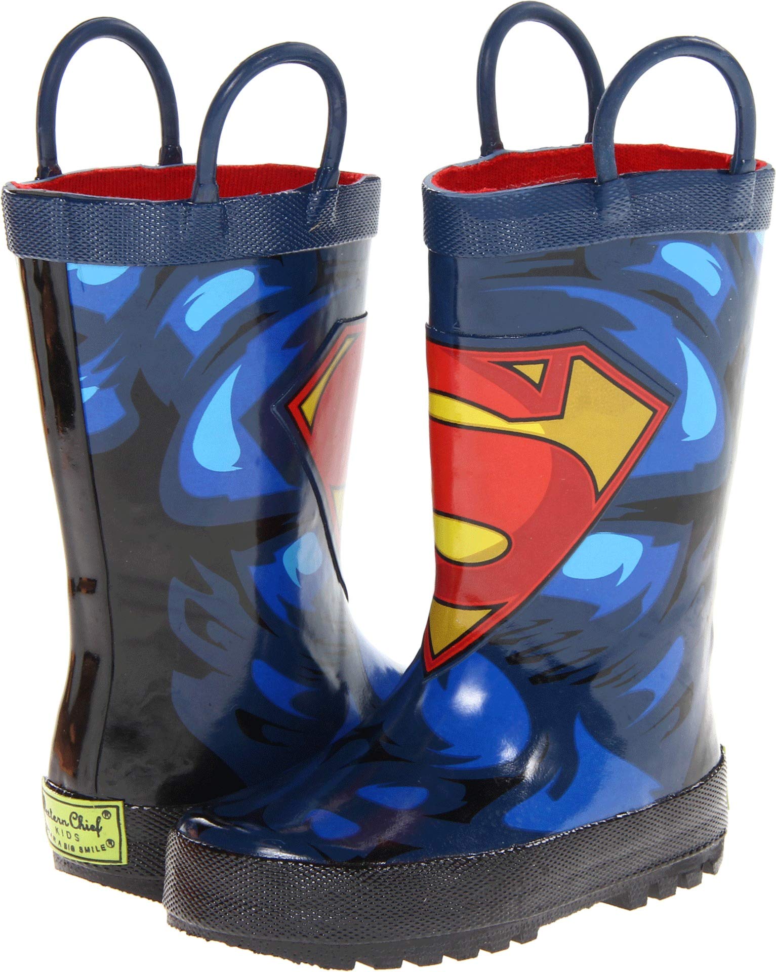 Western Chief Girl's Waterproof D.c. Comics Character Rain Boots with Easy on Handles