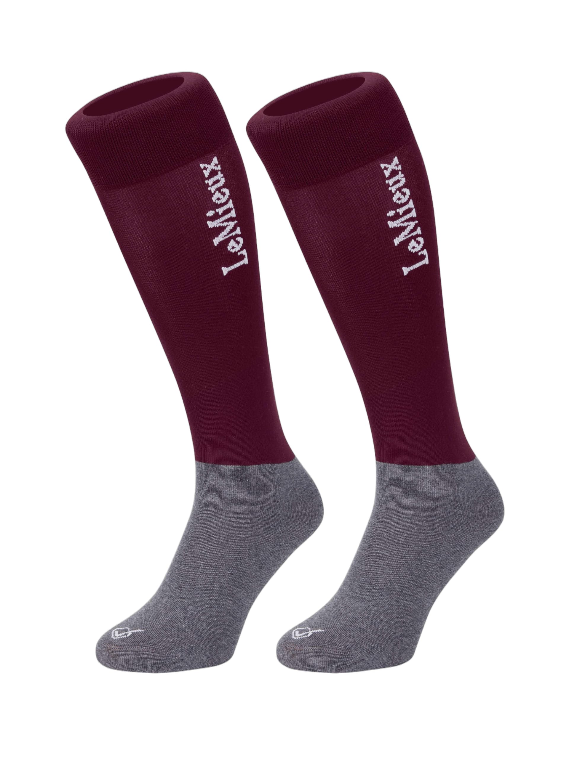 LeMieux My Competition Horse Riding Socks with Closely Woven Foot, Topside Seam and Micro Weight Stretch - Twin Pack