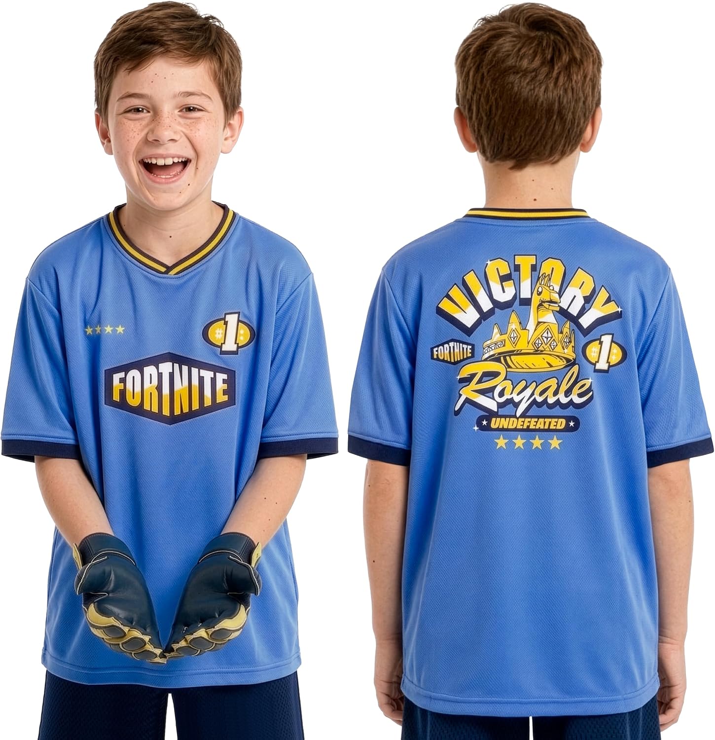 Fortnite Shirt, Oversized Soccer Shirts for Boys, Victory Royale Kids Soccer Jersey, Gamer Shirt for Kids