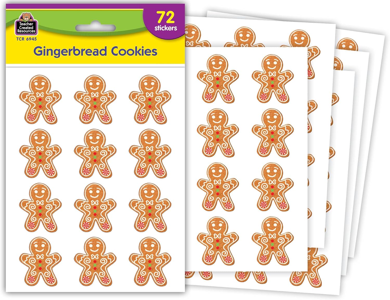 Teacher Created Resources Gingerbread Cookies Stickers (TCR6945)