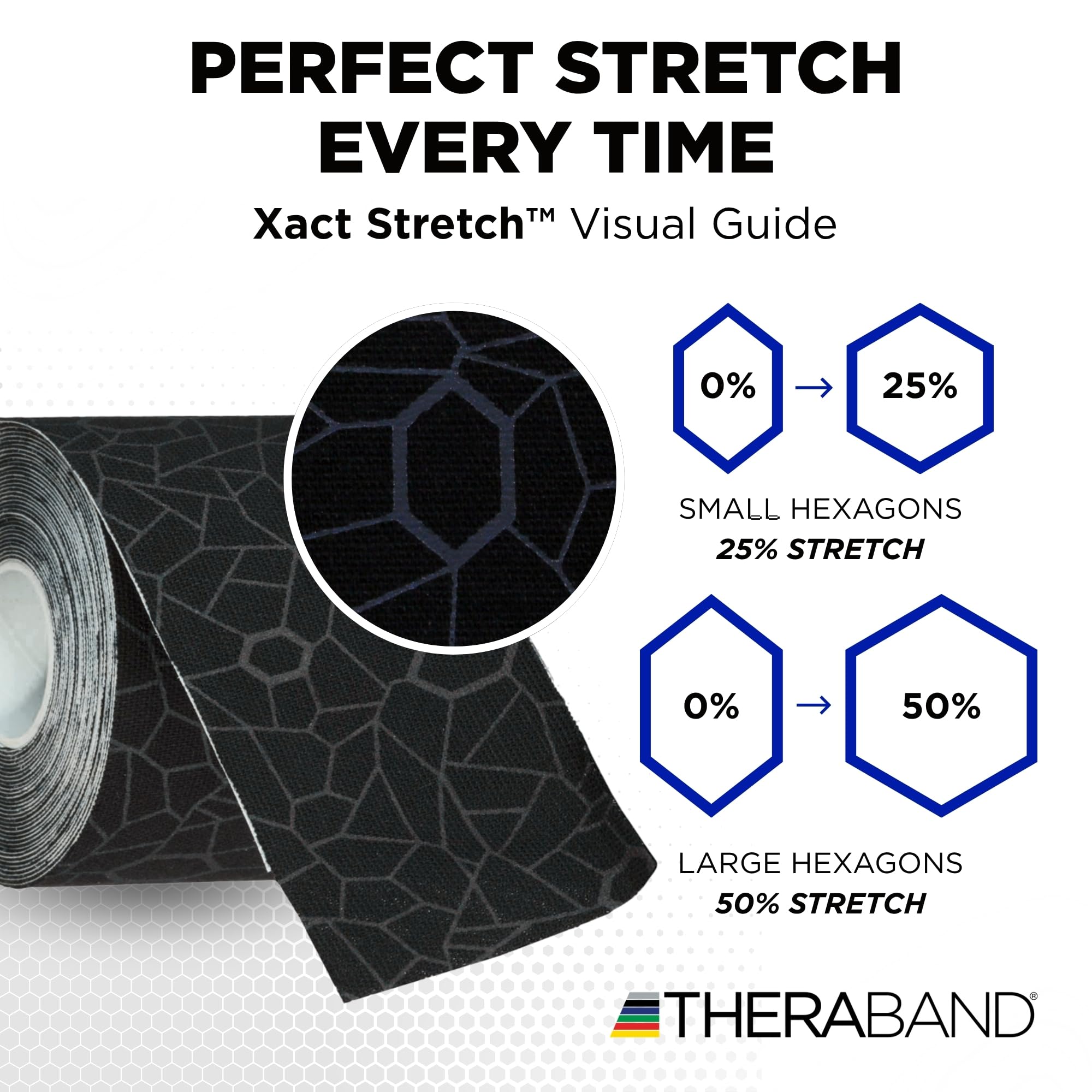 Thera-Band - Cinta de kinesiología (5 m x 5 cm, tamaño único), multicolor