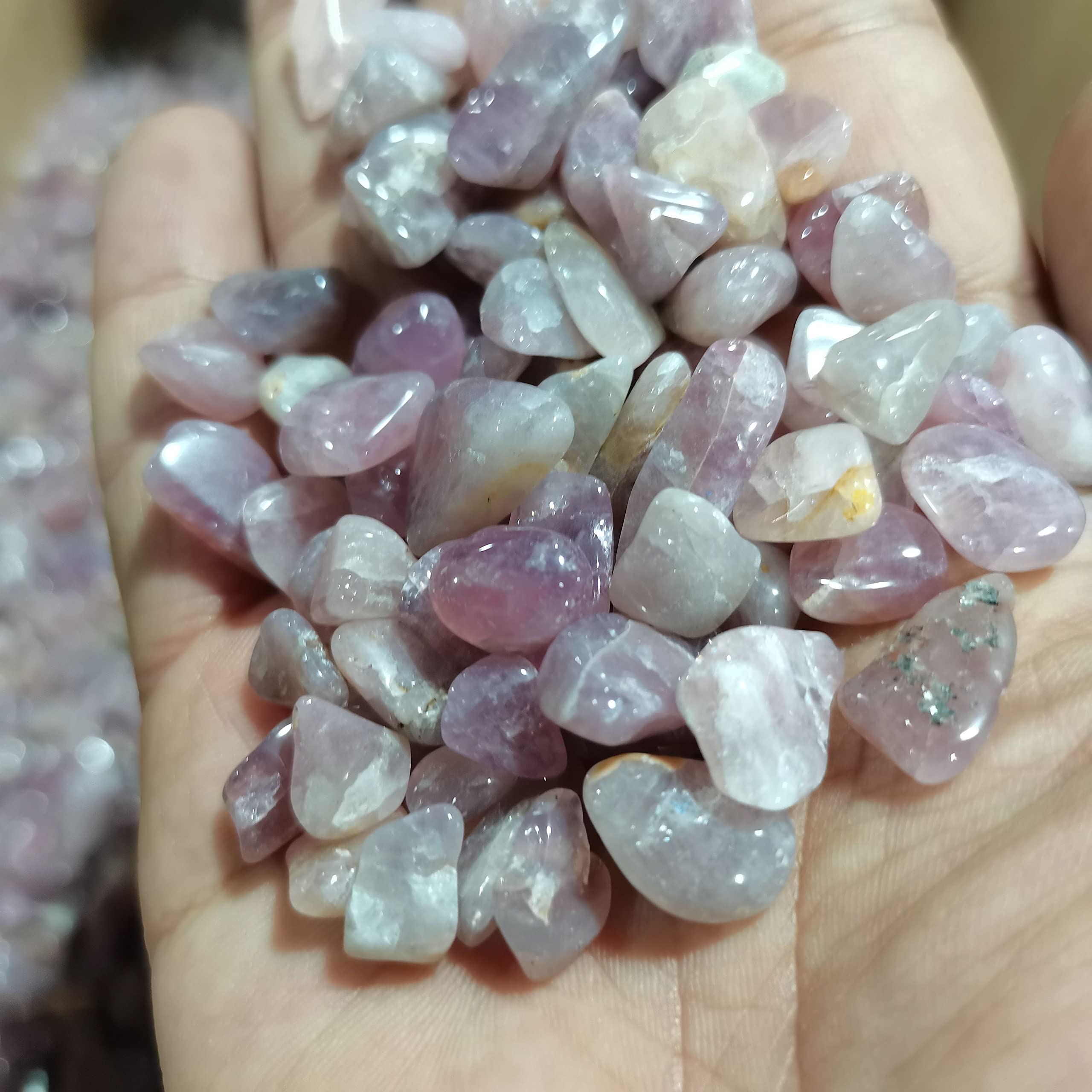 Grava Decorativa para acuarios, Piedra triturada Duobao de Mica Morada Reiki for decoración de acuarios y Jardines. Pesos múltiples.(300g)