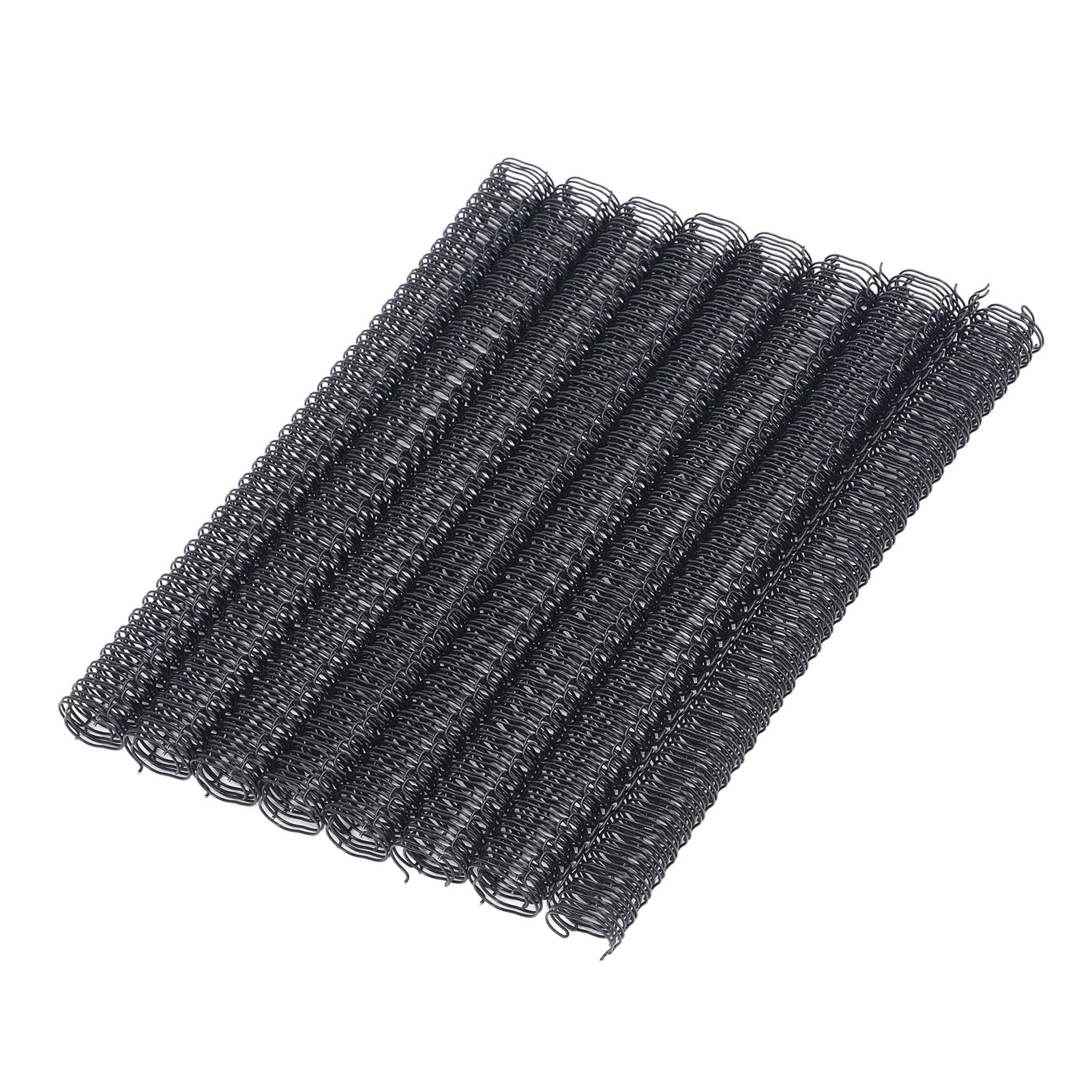 Dorso per Rilegatura in Filo Metallico, Rivestimento in Nylon per Filo di Rilegatura A4 Capacità 120 Fogli 34 Anelli 9/16 Pollici 100 Pezzi per Documenti per Studenti (BLACK)