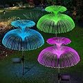 GIGAWATTS GW-905 Solar Jellyfish Garden Light 600mAh Battery Fibre Optic Fountain LED BIS Approved IP65 Waterproof Outdo