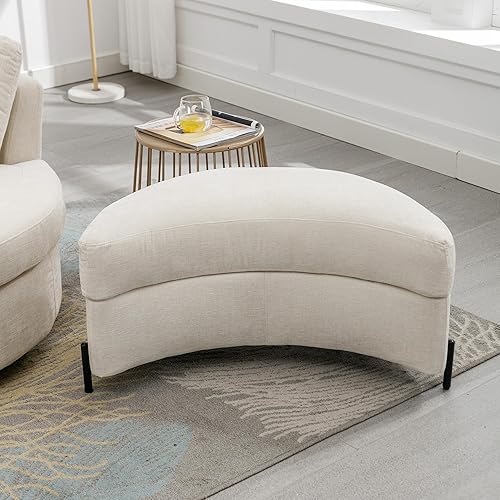 Miniatura 6 de HomSof Banco de almacenamiento tapizado de felpilla de 32.7 pulgadas de ancho, otomano grande con bandeja que sirve como mesa auxiliar, asiento