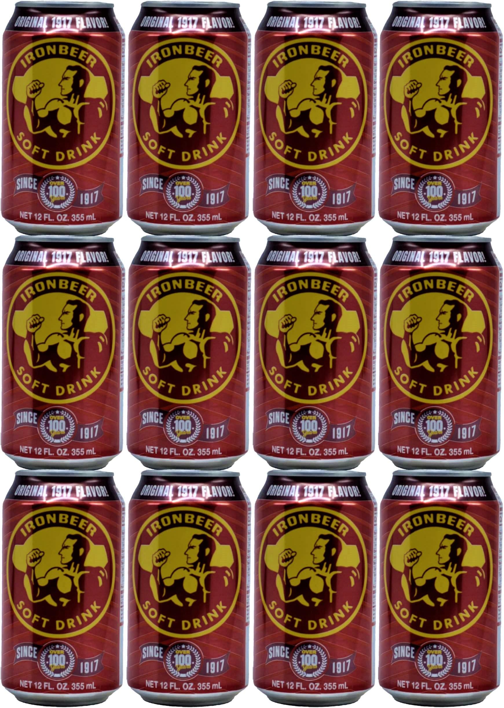 (12 Pack Bundle) of Ironbeer, one of Cuba's Favorite Soda Beverages | A Soft Drink Package Bundle That's Great With Any Care Package | If You like Dr.Pepper or Cream Soda, U Will Love This One | 12