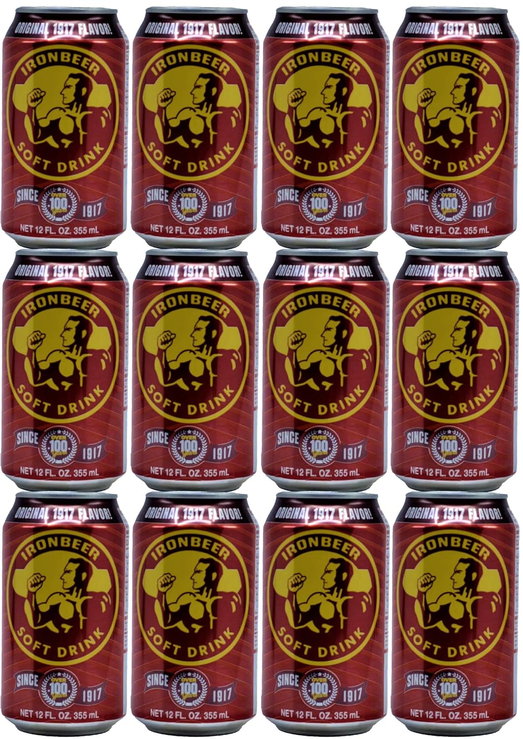(12 Pack Bundle) of Ironbeer, one of Cuba's Favorite Soda Beverages | A Soft Drink Package Bundle That's Great With Any Care Package | If You like Dr.Pepper or Cream Soda, U Will Love This One | 12
