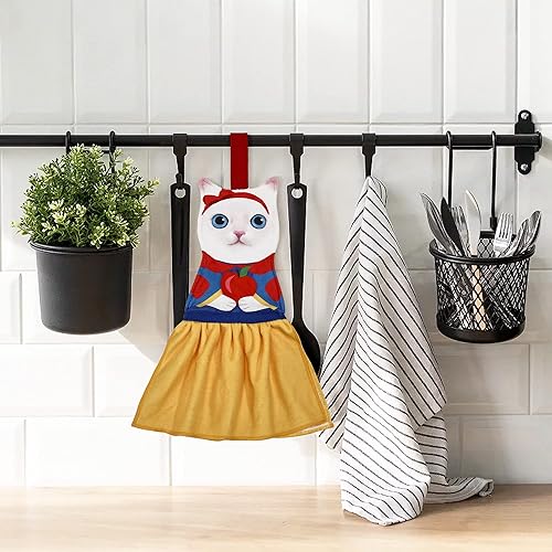 Miniatura 5 de DaisyJoy Divertidas toallas de mano para el baño y la cocina  Linda decoración decorativa para gatos toallas para la cara súper absorbentes suaves
