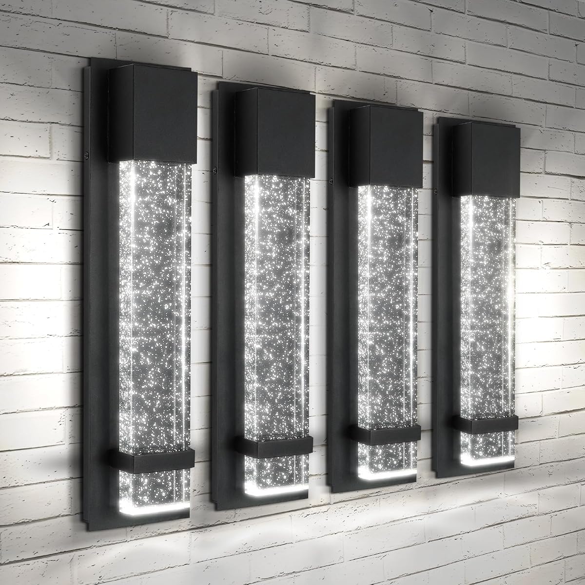 ASD LED 24 Bubble Glass Wall Light Fixture, Outdoor Dusk to Dawn Sconce | 3CCT,