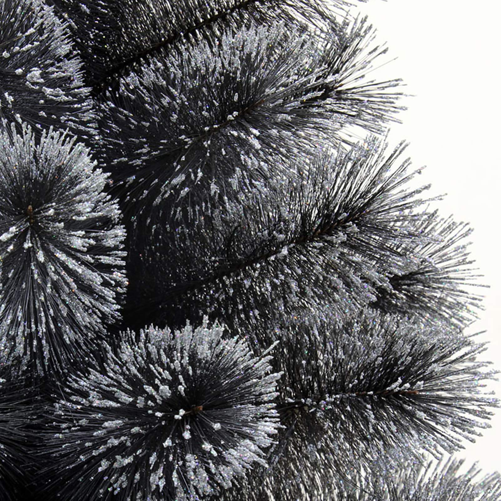 Albero di Natale Automatico con Aghi di Pino Criptati, con Gambe in Metallo Massiccio, Albero di Natale Artificiale di Lusso, Nero 120 Cm,Black,120cm(4ft)
