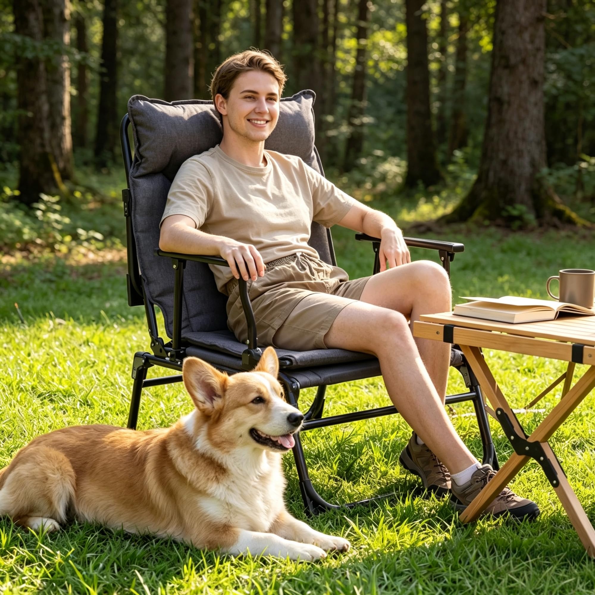 GIANTEX Transat Bain de Soleil Pliable