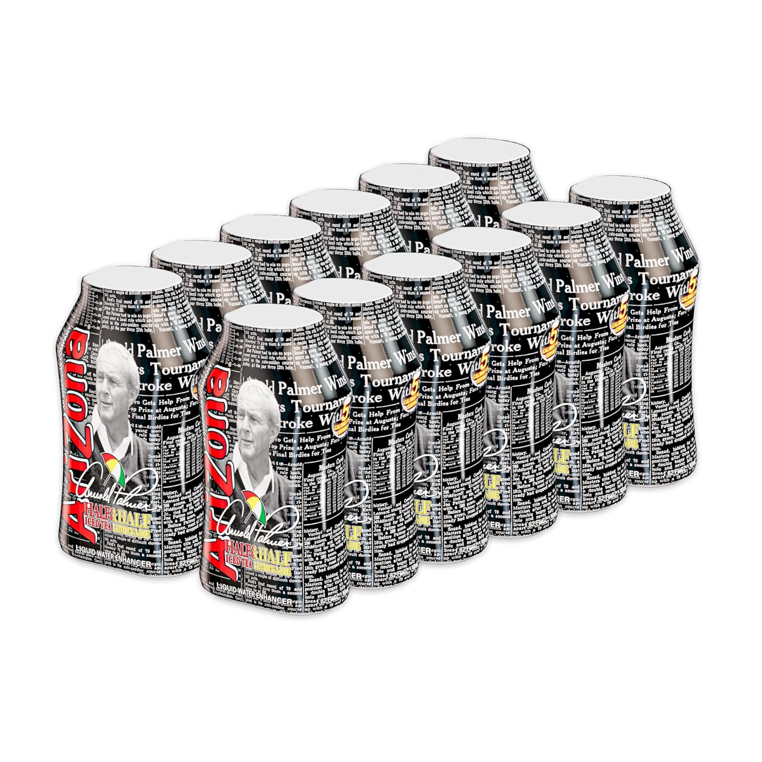 AriZona Arnold Palmer Half and Half - On-the-Go Water Enhancer, 1.62 fl oz Bottle (Pack of 12)