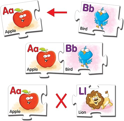 Miniatura 2 de Frank Rompecabezas de suelo del alfabeto - 13.8 x 19.3 in, 28 piezas - Rompecabezas educativo grande para estudiantes tempranos con alfabetos,