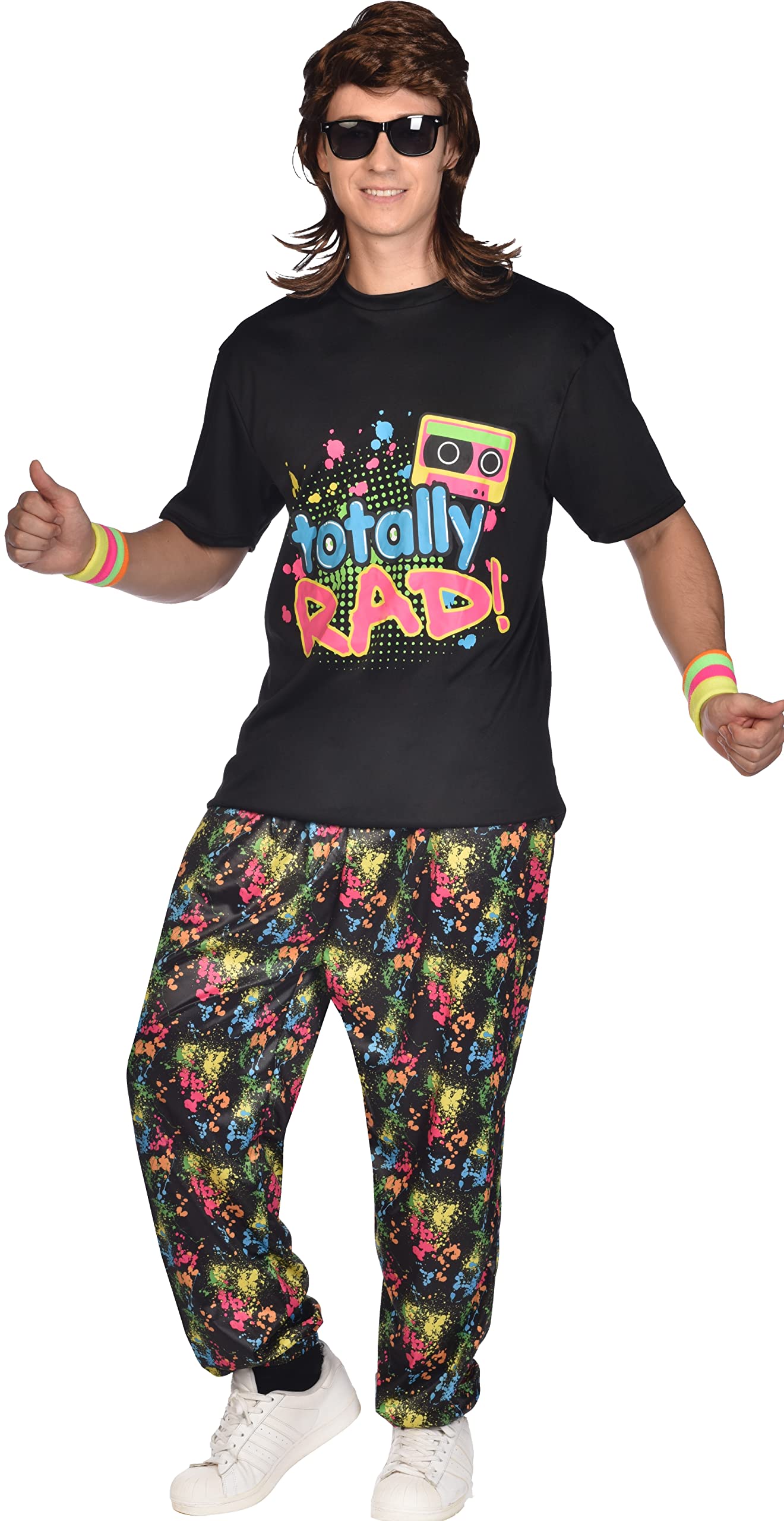 (PKT) (9910391) Adult Mens 80's Party Costume (Medium)