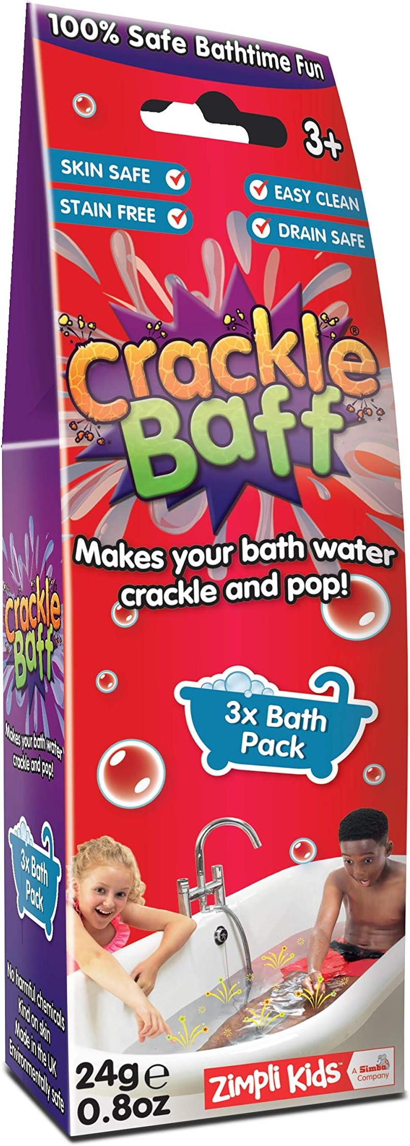 ZIMPLI KIDS LIMITED Crackle Baff-24g-3 Bath Pack