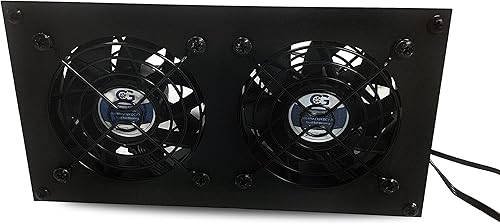 CabCool 802 Lite - Kit de refrigeración de ventilador dual de 3.150 in para gabinetes y cine en casa