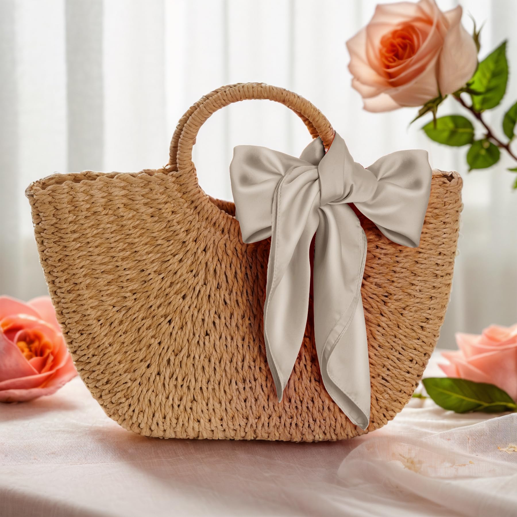 Pistha Satin Scarf Square Scarf Neck Hair Scarf Handkerchief Bandanas for Women Men Girls Boys Costume Accessory 27.5 inch: Khaki